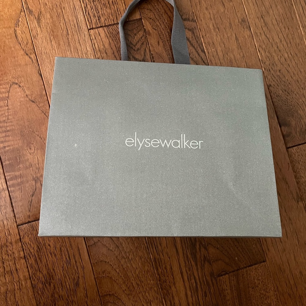 Elyseewalker Gray Paper Shopping Bag with Handles